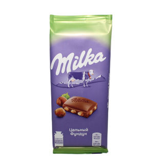 Шоколад Милка молочный с цельным фундуком 85г